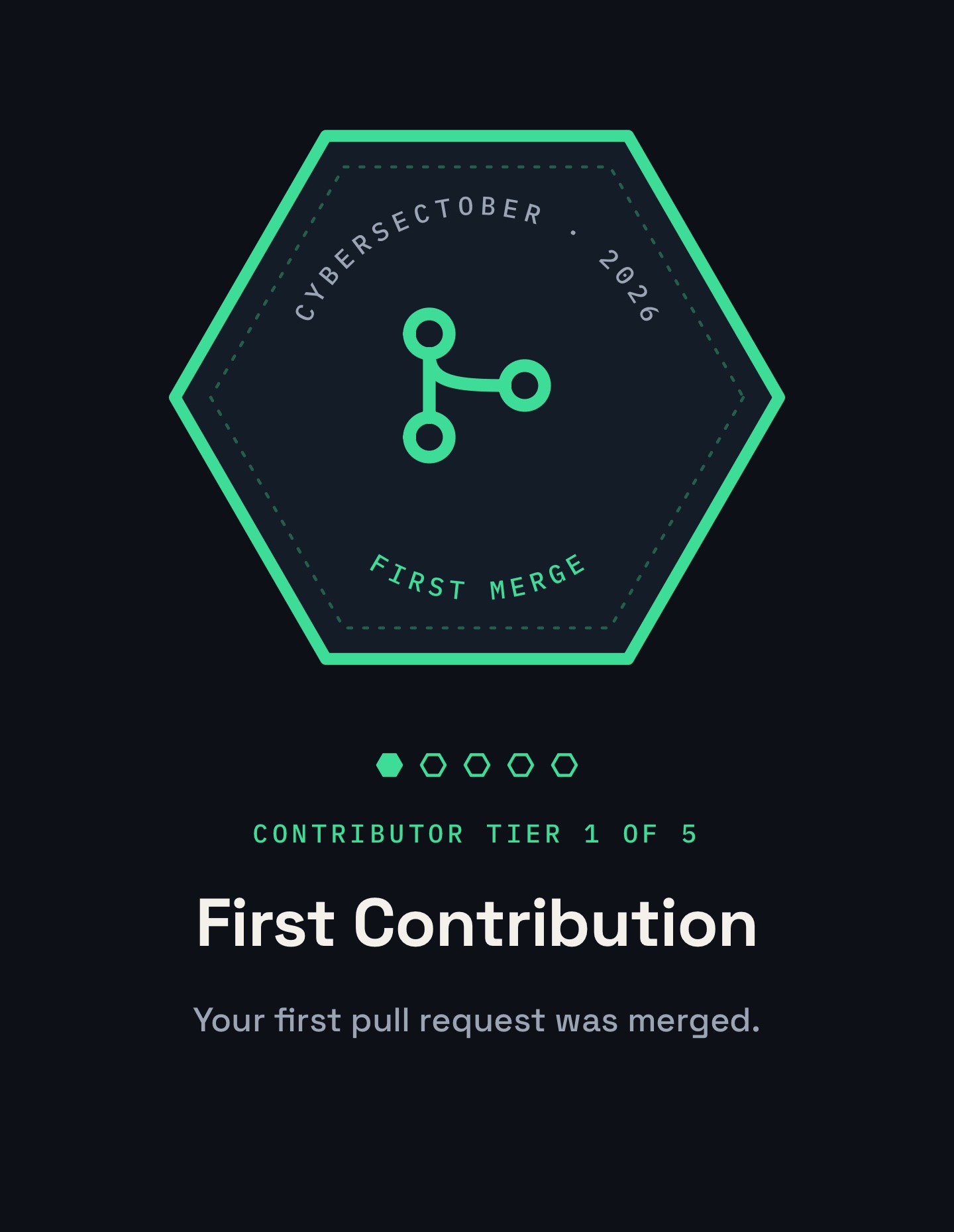 First Contribution badge
